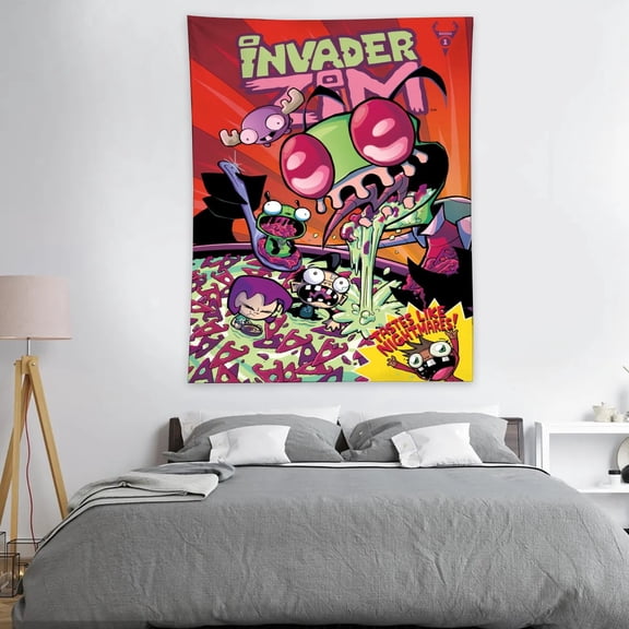 Tapestry for Invader ZIM Wall Hanging Poster Art Decor for Living Room Bedroom Dorm Teens Boys Girl Funny 30x40in
