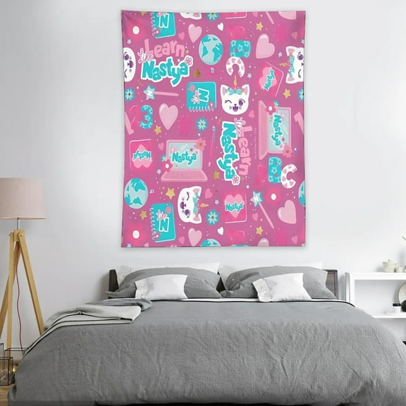Tapestry for Like Nastya Wall Hanging Bedroom Dorm Wall Art Decorations Funny Backgrounds Poster Kids Girls Teens Gifts Funny 40×30 inch