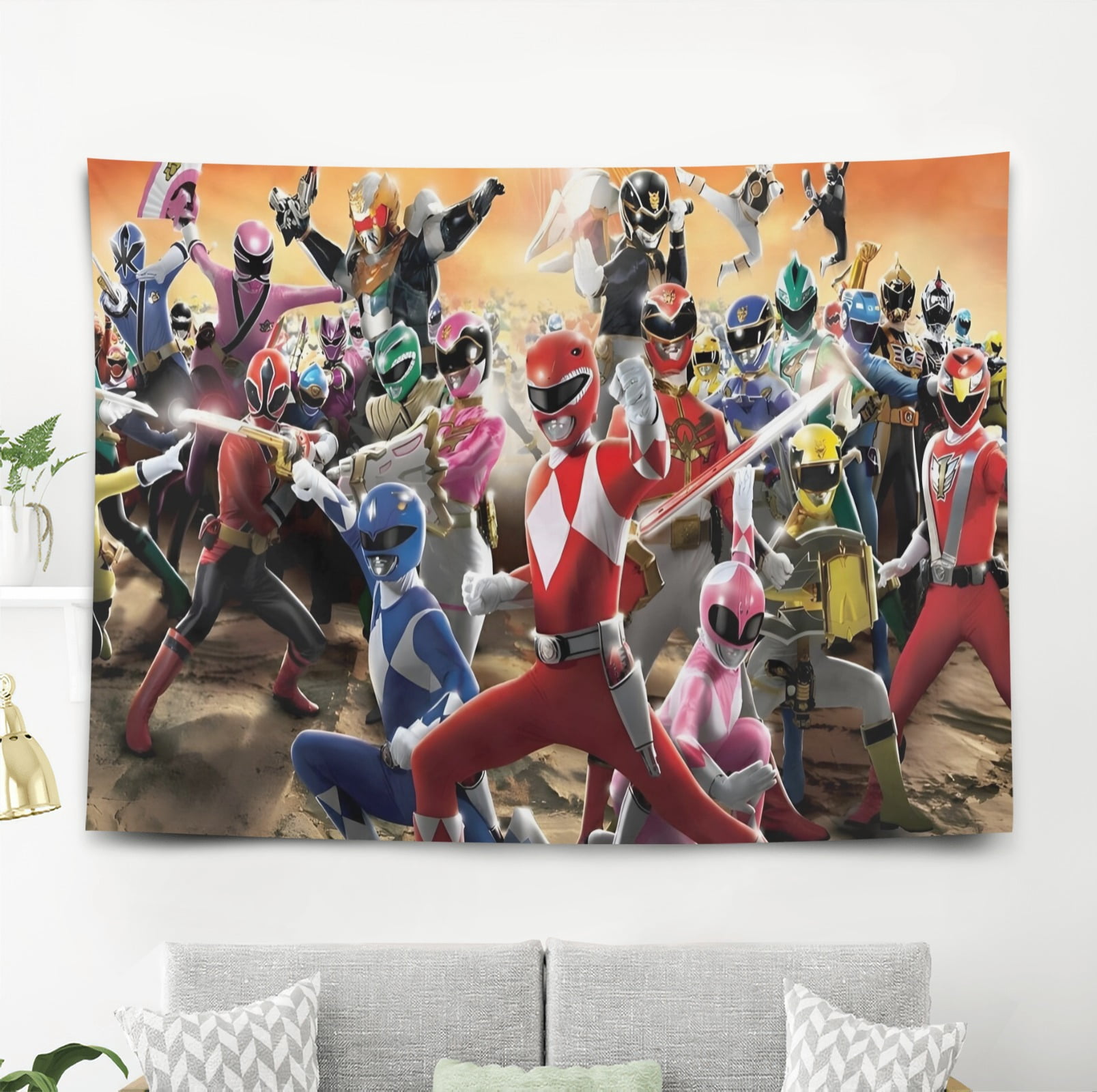Tapestry for Mighty Morphin Power Rangers wall hanging Bedroom Dorm ...