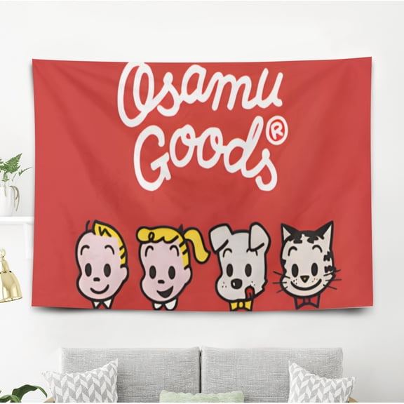 Tapestry for OSAMU GOODS Bedroom Dorm wall hanging Poster Backgrounds Wall Art Decorations Kids Girls Teens Gifts Funny 40×60 inch