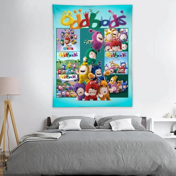 Tapestry for Oddbods wall hanging Bedroom Dorm Wall Art Funny Backgrounds Poster Decorations Kids Girls Teens Gifts Funny 40×30 inch
