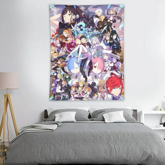 Tapestry for Re ZERO Bedroom Dorm wall hanging Poster Backgrounds Wall Art Decorations Kids Girls Teens Gifts Funny 40×30 inch