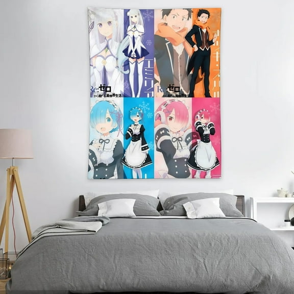 Tapestry for Re ZERO wall hanging Bedroom Dorm Funny Poster Backgrounds Wall Art Decorations Kids Girls Teens Gifts 40×30 inch