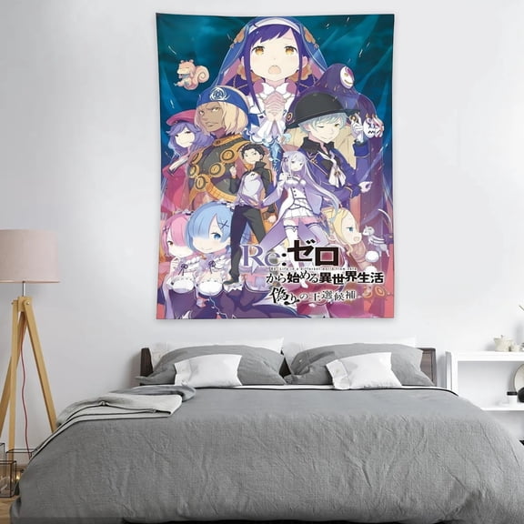 Tapestry for Re ZERO wall hanging Bedroom Dorm Wall Art Funny Backgrounds Poster Decorations Kids Girls Teens Gifts Funny 40×30 inch