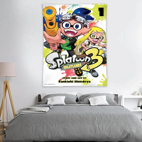 Tapestry for Splatoon Wall Hanging Bedroom Dorm Wall Art Decorations Funny Backgrounds Poster Kids Girls Teens Gifts Funny 40×30 inch