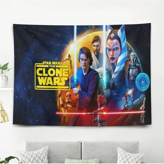 Tapestry for The Clone Wars Ahsoka Bedroom Dorm wall hanging Poster Backgrounds Wall Art Decorations Kids Girls Teens Gifts Funny 60×80 inch