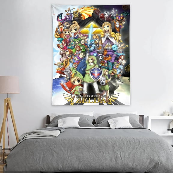 Tapestry for The Legend of Zelda Bedroom Dorm wall hanging Funny Poster Backgrounds Wall Art Decorations Kids Girls Teens Gifts Cute 40×30 inch