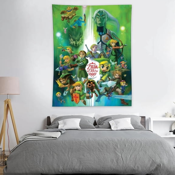 Tapestry for The Legend of Zelda Wall Hanging Bedroom Dorm Wall Art Decorations Funny Backgrounds Poster Kids Girls Teens Gifts Funny 60×40 inch