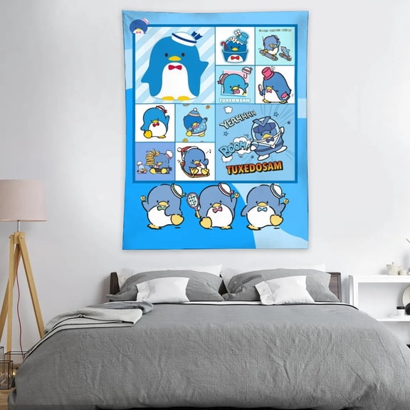 Tapestry for Tuxedo Sam Bedroom Dorm Wall Hanging Backgrounds Wall Art Poster Decorations Kids Girls Teens Gifts Funny 40×30 inch