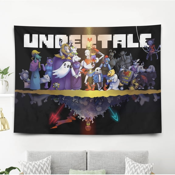 Tapestry for Undertale Bedroom Dorm wall hanging Poster Backgrounds Banner Party Wall Art Decorations Kids Girls Teens Gifts Funny 40×60 inch