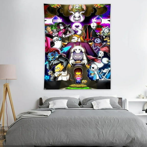 Tapestry for Undertale Bedroom Dorm wall hanging Poster Backgrounds Wall Art Decorations Kids Girls Teens Gifts Funny 60×40 inch