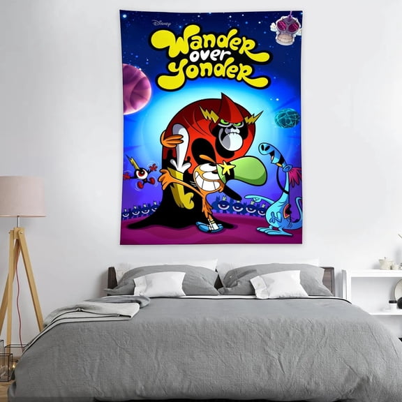 Tapestry for Wander Over Yonder Bedroom Dorm wall hanging Funny Poster Backgrounds Wall Art Decorations Kids Girls Teens Gifts Cute 40×30 inch