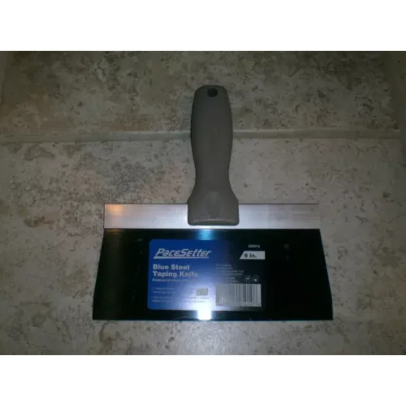 Taping Knife Tempered Flexible Blue Steel Blade Contoured Plastic Handle 8 Inch