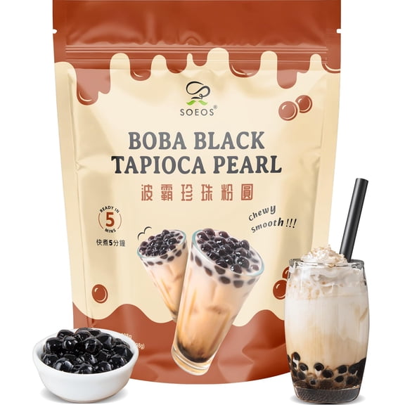 Tapioca Traditional Chewy Bubble Soeos Boba Pearls Black 2.2 Lb 998 G