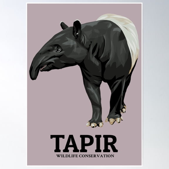 Tapir Conservation Poster Wall Art, Modern Wall Decor, 16x24 UNFRAMED