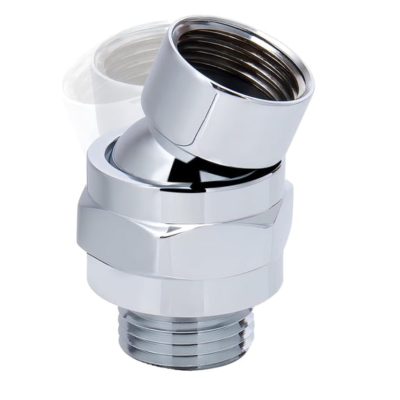 Taplcvy Adjustable Shower Head Swivel Ball Adapter, Universal 360° Shower Connector with Leak-Proof Design, Solid Metal Joint Extension for Handheld & Fixed Shower