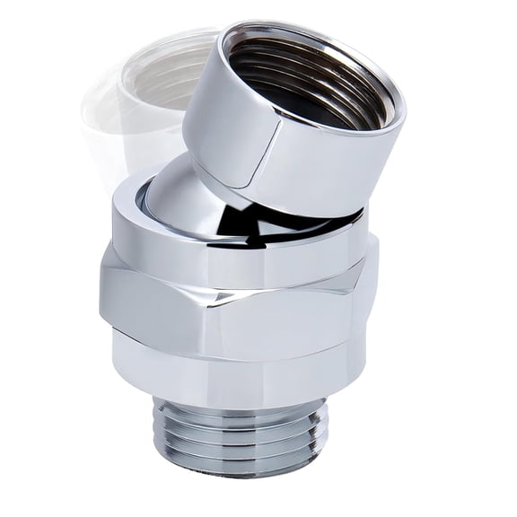 Taplcvy Adjustable Shower Head Swivel Ball Adapter, Universal 360° Shower Connector with Leak-Proof Design, Solid Metal Joint Extension for Handheld & Fixed Shower