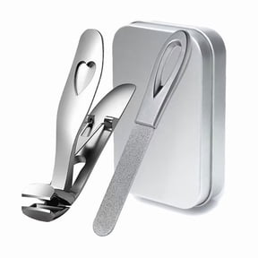 Taplcvy Angled Head Toenail Clippers for Seniors, Ergonomic Thick Nail Cutter with Catcher, Precision Stainless Steel Nail Trimmer for Elderly, Men & Women