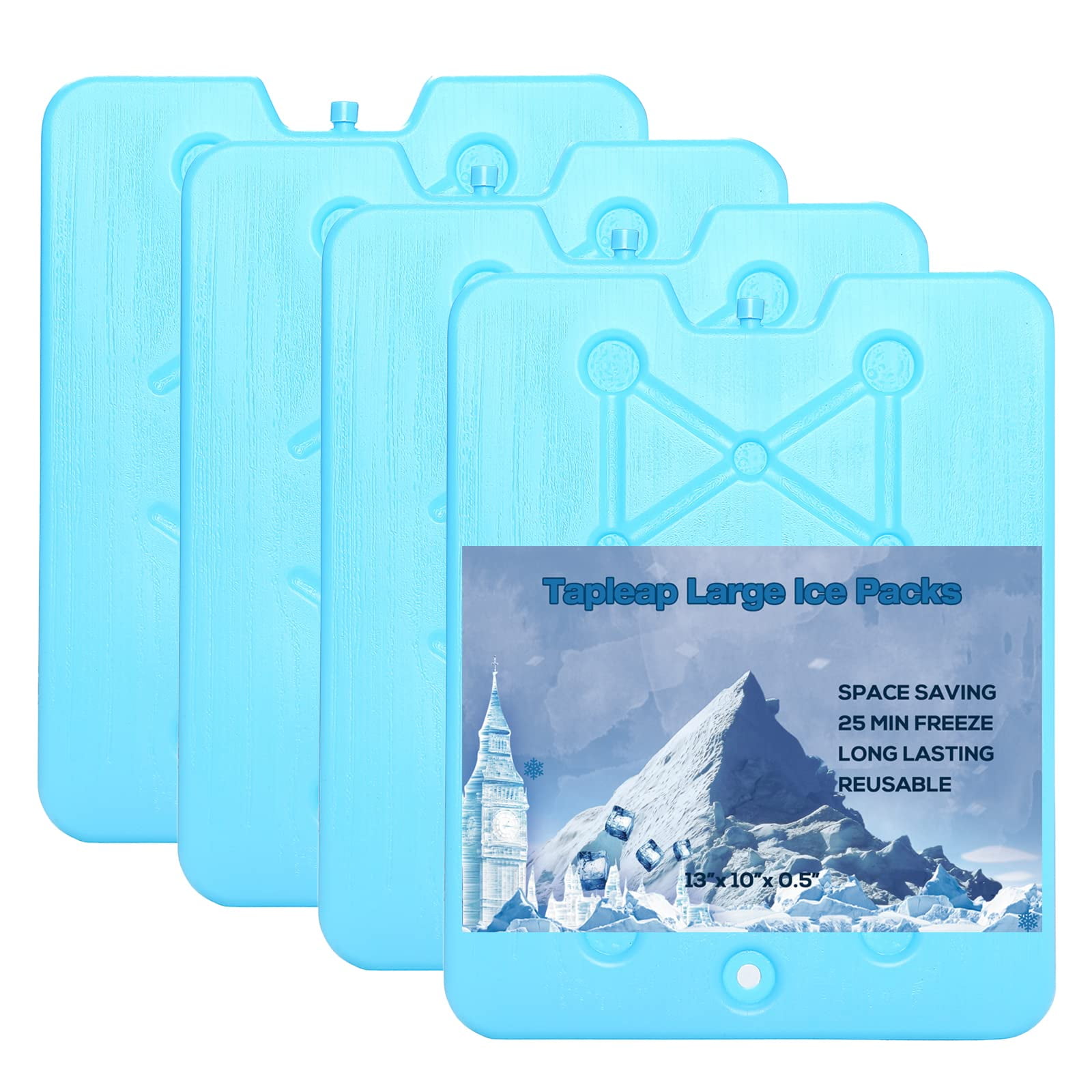 Tapleap XL Large Ice Packs for Coolers   Slim Freezer Packs for ...