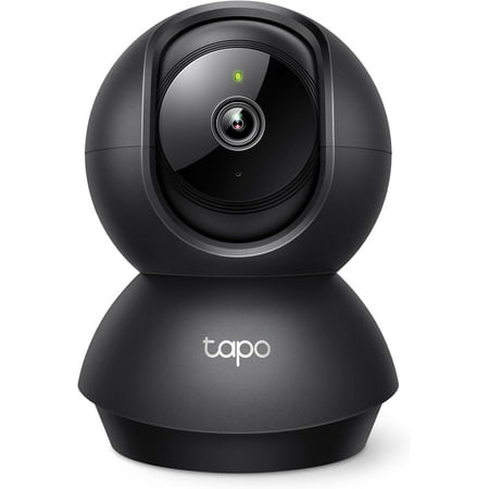 1080P Indoor Pan/Tilt Wired Security Camera - Works as a Baby & Pet Monitor, Motion Detection, 2-Way Audio, Siren, Night Vision, Subscription-Free Local Storage or Optional Cloud, Black, C201