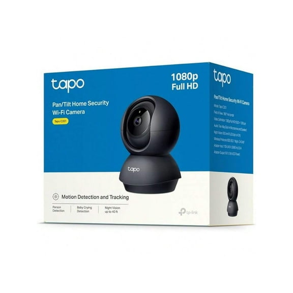 Tapo Pan\/Tilt AI Home Security Wi-Fi Camera, Monitor, 1080P, Motion & Person Detection, Night, Card Slot, Voice Control, No Hub Required, 2-Pack (Tapo C200P2)