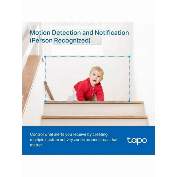 Tapo Pan\/Tilt AI Home Security Wi-Fi Camera, Monitor, 1080P, Motion & Person Detection, Night, Card Slot, Voice Control, No Hub Required, 2-Pack (Tapo C200P2)