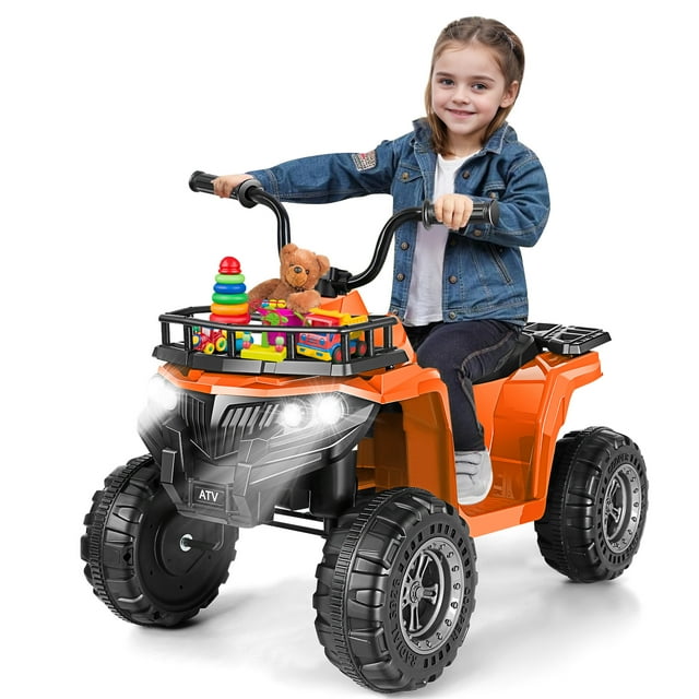 Farmdex 12v ATV Quad with Big Storage Basket, Ride on Toys for Toddlers
