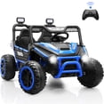 thumbnail image 1 of Farmdex 24V Ride on Car Truck, 2 Seater Electric UTV w/Remote Control, 21.5" Spacious Seat Ride on Toy for Kids Aged 3-10, Music, Storage, LED Light, Blue, 1 of 11