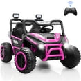 thumbnail image 1 of Farmdex 24V Ride on Car Truck, 2 Seater Electric UTV w/Remote Control, 21.5" Spacious Seat Ride on Toy for Kids Aged 3-10, Music, Storage, LED Light, Pink, 1 of 10