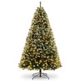 thumbnail image 1 of VIBESPARK 7.5FT Pre-Lit Pre-Decorated Christmas Tree, Artificial Imitation Xmas Tree, Hinged Pine Tree with 1346 PVC Branches, Foldable Metal Stand, 550 Led Lights, 80 Pine Cones, Party, Home, 1 of 6
