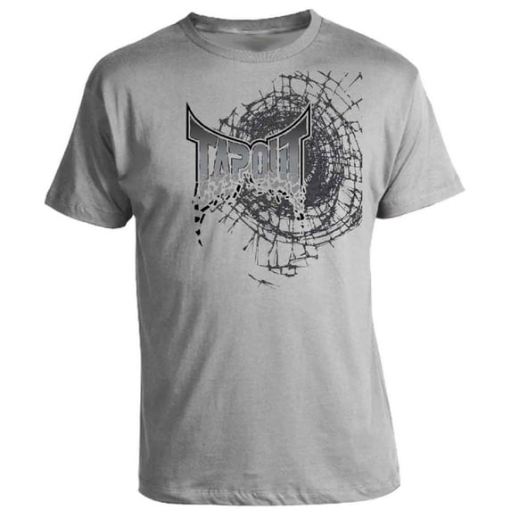 TapouT Men's T-Shirt, Shattered Logo Heather Tee, TOSHATTER-HTR-L