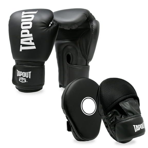 Tapout Boxing Kit with 10 oz Gloves and Matching Blocking Focus Pads