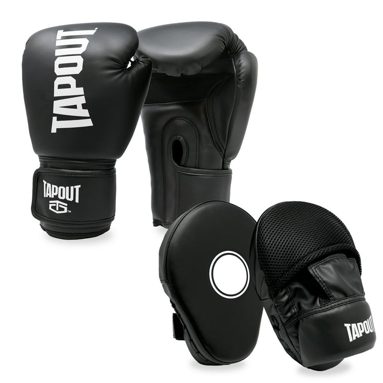 Tapout Boxing Kit with 10 oz Gloves and Matching Blocking Focus