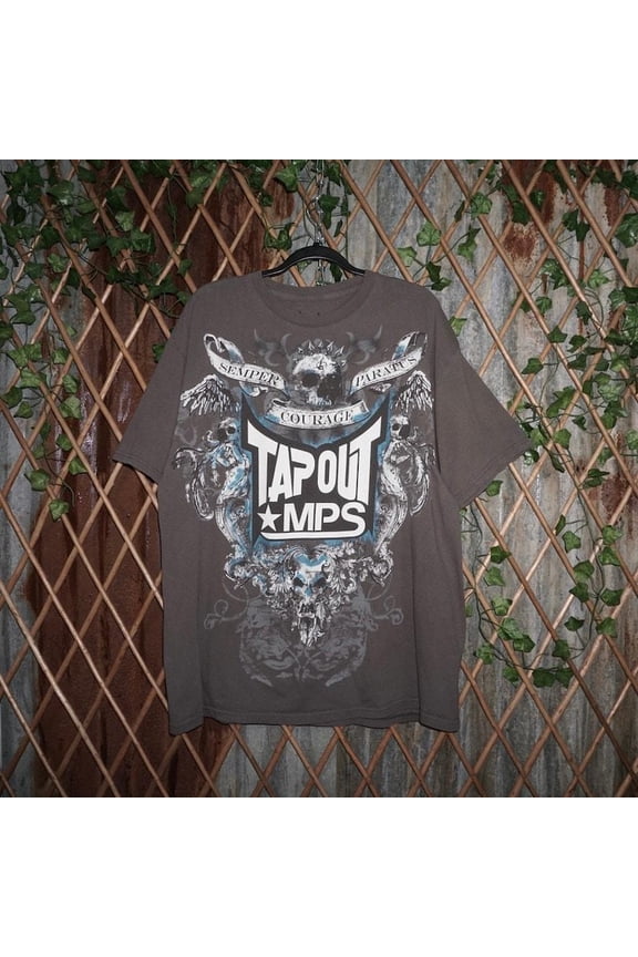 Tapout MPS Skull Wing MMA Fighter Shirt Vintage Combat Sports Gym Training Grunge Graphic Tee Martial Arts Fan Comfort Colors Unisex Cotton Shirt S-3XL