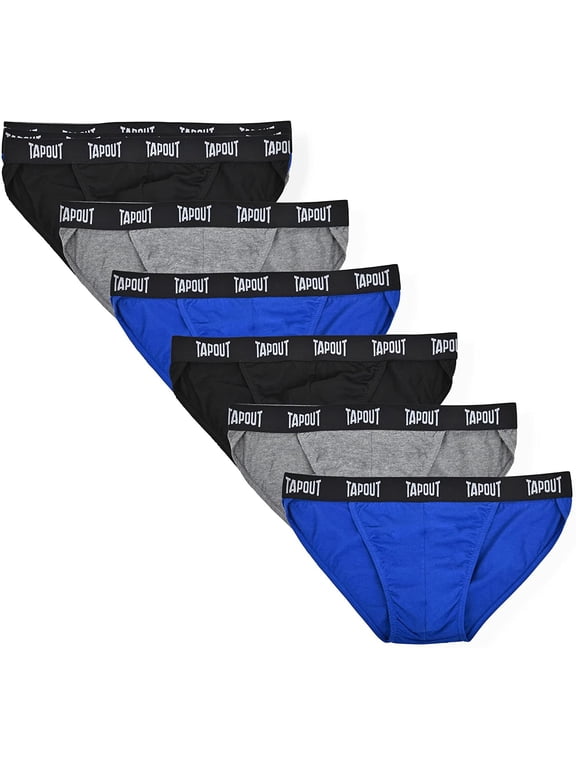 Men's String Bikinis - 6-Pack Essential Cotton Assorted Colors No Fly 3X-Large