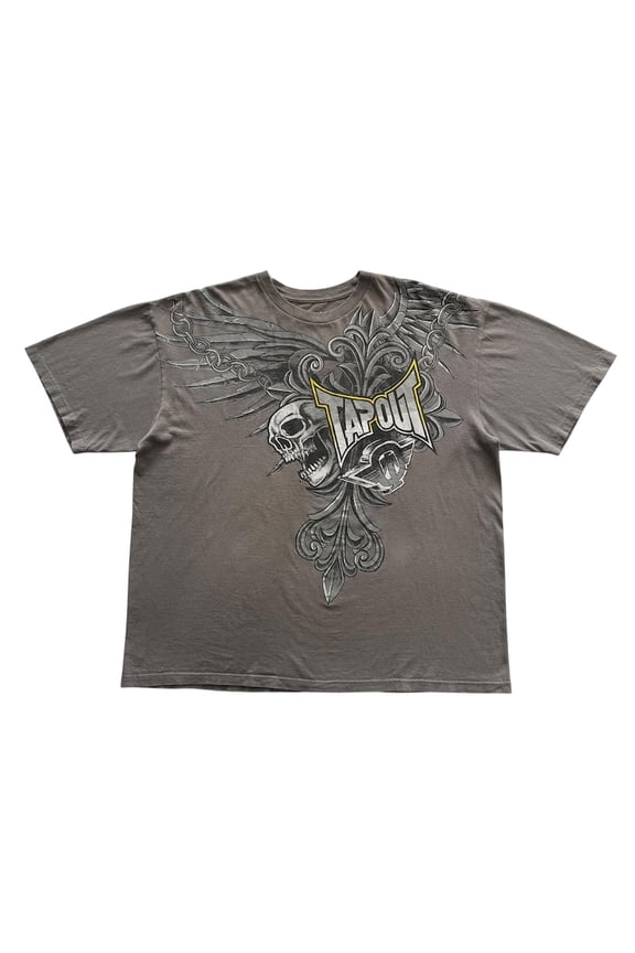 Tapout Skull Wing Cross MMA Fighter Shirt Vintage Combat Sports Gym Training Grunge Graphic Tee Martial Arts Fan Comfort Colors Unisex Cotton Shirt S-3XL