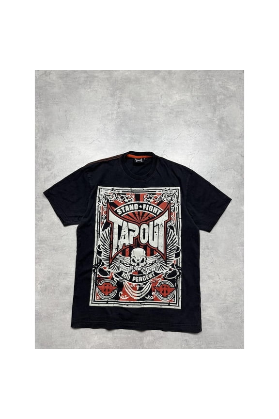 Tapout Stand And Fight MMA Fighter Shirt Vintage Combat Sports Skull Wing Graphic Tee Martial Arts Fan Comfort Colors Unisex Cotton Shirt S-3XL