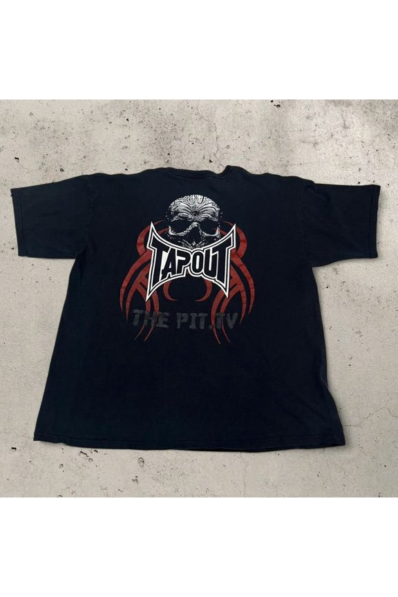 Tapout The Pit Skull Spider Graphic MMA Combat Sports Shirt Comfort Colors Unisex Cotton Shirt S-3XL