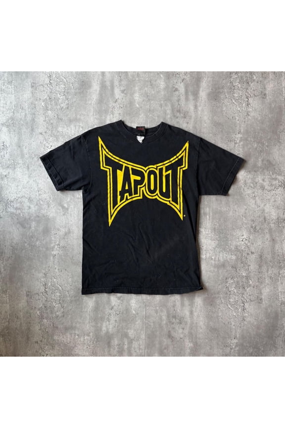 Tapout Yellow Logo MMA Fighter Shirt Vintage Combat Sports Gym Training Graphic Tee Martial Arts Fan Comfort Colors Unisex Cotton Shirt S-3XL