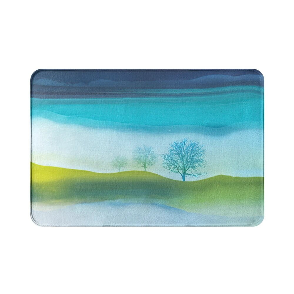 Set Di 2 Tappetini Da Cucina Antiscivolo – Forest Sasquatch, Imbottiti E Assorbenti (19,7x27,6 + 19,7x47,5 Pollici)