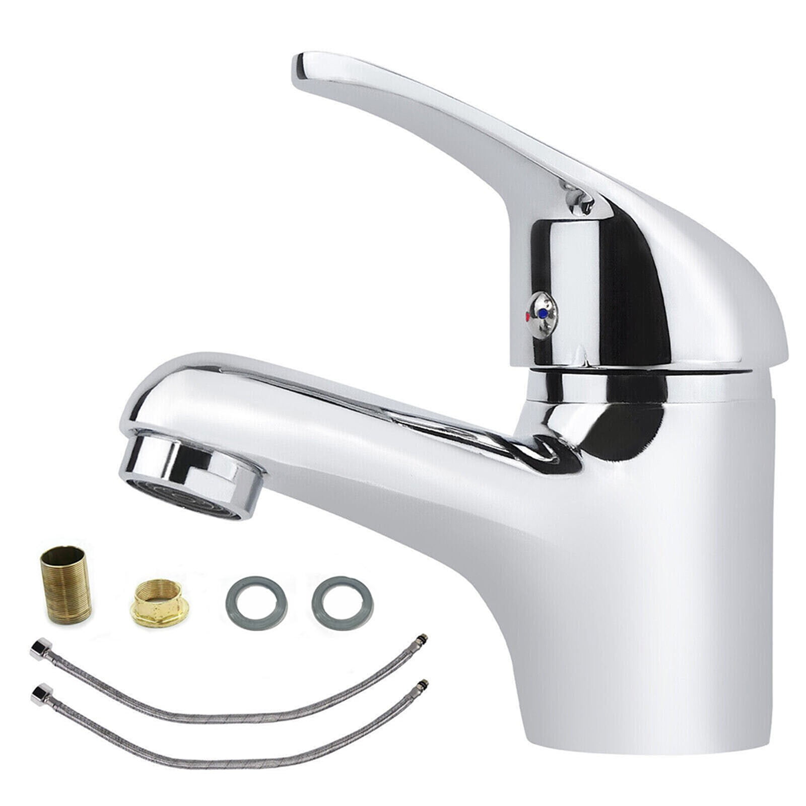 Taps Bathroom Mixer Basin Tap Chrome Wash Sink Mono Lever Modern