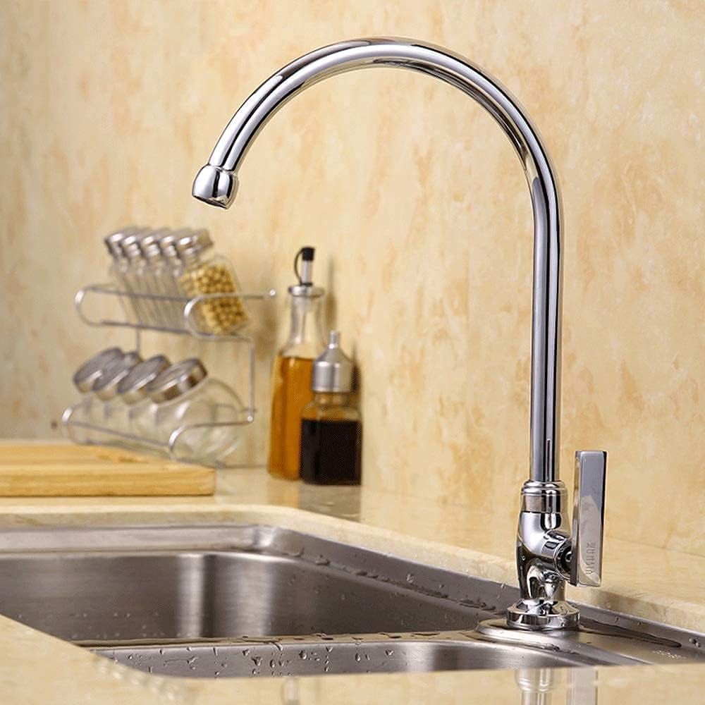 -Taps,Faucets,Single Lever Kitchen Sink Tap 360 Degree Rotation Spout ...