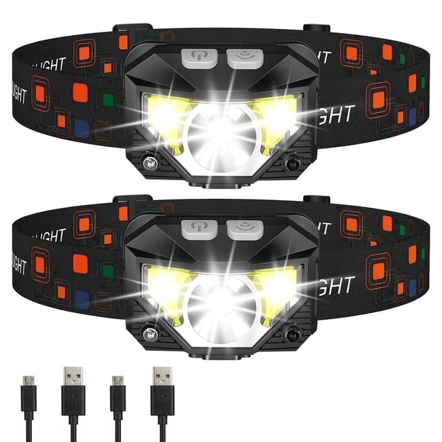 Vr Motion Sensor Controller Tapvos Rechargeable LED Headlamp 2 Pack Ultra Bright Motion Sensor ...