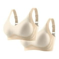 thumbnail image 1 of Taqqpue 2 PC Women Bras Color Block No Underwire Full Coverage Bralette Push Up Seamless Smoothing Comfortable T shirt Bra for Women, 1 of 5