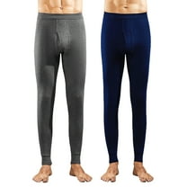 Taqqpue 2 Pack Long Johns for Men,Casual Solid Color Thermal Underwear for Men Long Underwear Mens Leggings Thermal Pants Men Cold Weather Bottoms