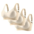 thumbnail image 1 of Taqqpue 3 PC Women Wireless Bras Color Block No Underwire Full Coverage Bralette Everyday Bar Push Up Seamless Smoothing Comfortable T shirt Bra for Women, 1 of 4