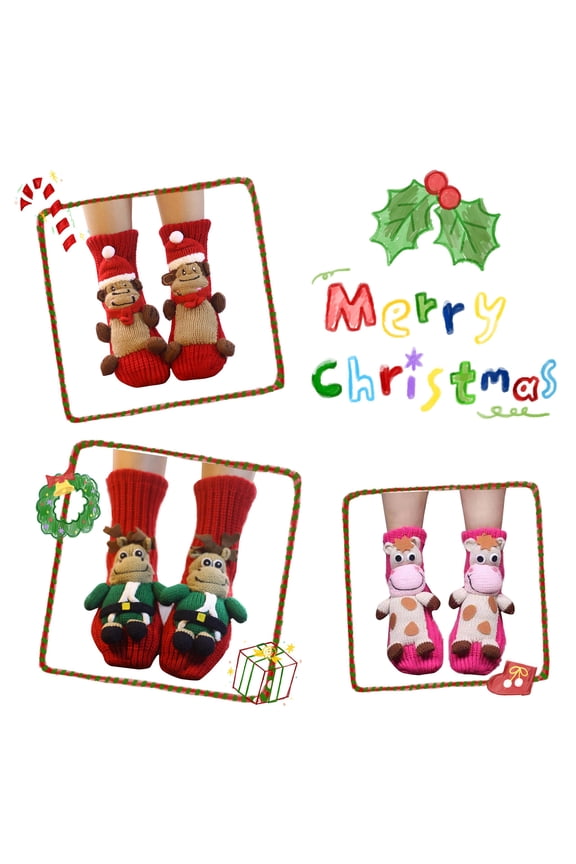 3D Animal Socks for Women, Christmas Funny 3D Knit Animal Cute Winter Warm Novelty Sock for Christmas Party, Home