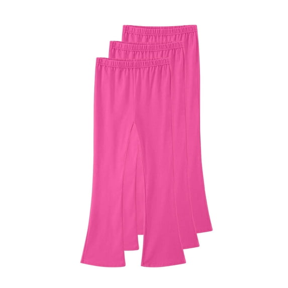 Taqqpue 3Pcs Girls Leggings Full Length Solid Color Basic Leggings Fall Soft Comfortable Stretch Tights Pants for Kids Girls Yoga 3-15Y