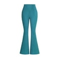 thumbnail image 1 of Taqqpue 4 Pc Girl's Leggings High Waisted Flare Pants Yoga Bootcut Pants Fall Winter Solid Color Full Length Bell Bottoms Long Trousers for Girls, 1 of 4