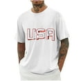 thumbnail image 1 of Taqqpue 4th of July Shirts for Men American Flag Short Sleeve Patriotic Independence Day Tee Top Plus Size M-4XL, 1 of 5